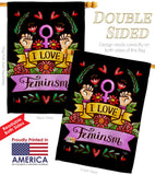 Love Feminsm - Support Inspirational Vertical Impressions Decorative Flags HG115250 Made In USA