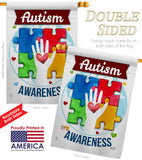 Hope for Autism Awareness - Support Inspirational Vertical Impressions Decorative Flags HG137047 Made In USA