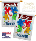 Hope for Autism Awareness - Support Inspirational Vertical Impressions Decorative Flags HG137047 Made In USA