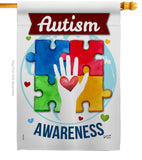 Hope for Autism Awareness - Support Inspirational Vertical Impressions Decorative Flags HG137047 Made In USA