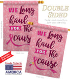 Pink Ribbon - Support Inspirational Vertical Impressions Decorative Flags HG137064 Made In USA