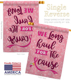 Pink Ribbon - Support Inspirational Vertical Impressions Decorative Flags HG137064 Made In USA