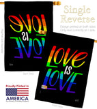 Love Is Love - Support Inspirational Vertical Impressions Decorative Flags HG137520 Made In USA