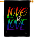 Love Is Love - Support Inspirational Vertical Impressions Decorative Flags HG137520 Made In USA