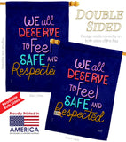 Deserve Respected - Support Inspirational Vertical Impressions Decorative Flags HG137532 Made In USA