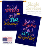 Deserve Respected - Support Inspirational Vertical Impressions Decorative Flags HG137532 Made In USA