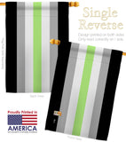 Agender Pride - Support Inspirational Vertical Impressions Decorative Flags HG148001 Made In USA
