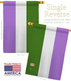 Genderqueer pride - Support Inspirational Vertical Impressions Decorative Flags HG148009 Made In USA