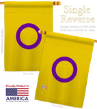 Intersex - Support Inspirational Vertical Impressions Decorative Flags HG148010 Made In USA