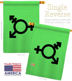 Israeli transgender and genderqueer - Support Inspirational Vertical Impressions Decorative Flags HG148011 Made In USA