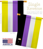 Nonbinary flag - Support Inspirational Vertical Impressions Decorative Flags HG148016 Made In USA