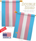 Transgender - Support Inspirational Vertical Impressions Decorative Flags HG148024 Made In USA