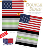 US Agender Pride - Support Inspirational Vertical Impressions Decorative Flags HG148026 Made In USA