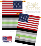 US Agender Pride - Support Inspirational Vertical Impressions Decorative Flags HG148026 Made In USA