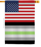 US Agender Pride - Support Inspirational Vertical Impressions Decorative Flags HG148026 Made In USA