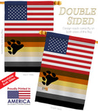 US Bear Brotherhood - Support Inspirational Vertical Impressions Decorative Flags HG148029 Made In USA