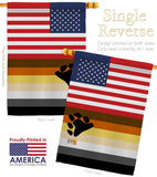 US Bear Brotherhood - Support Inspirational Vertical Impressions Decorative Flags HG148029 Made In USA