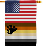 US Bear Brotherhood - Support Inspirational Vertical Impressions Decorative Flags HG148029 Made In USA