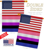 US Genderfluidity Pride - Support Inspirational Vertical Impressions Decorative Flags HG148033 Made In USA