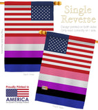 US Genderfluidity Pride - Support Inspirational Vertical Impressions Decorative Flags HG148033 Made In USA