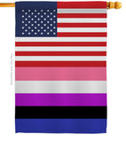 US Genderfluidity Pride - Support Inspirational Vertical Impressions Decorative Flags HG148033 Made In USA