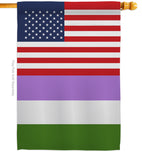 US Genderqueer pride - Support Inspirational Vertical Impressions Decorative Flags HG148034 Made In USA