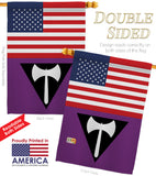 US Labrys Pride - Support Inspirational Vertical Impressions Decorative Flags HG148037 Made In USA