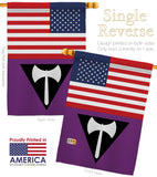 US Labrys Pride - Support Inspirational Vertical Impressions Decorative Flags HG148037 Made In USA