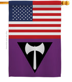 US Labrys Pride - Support Inspirational Vertical Impressions Decorative Flags HG148037 Made In USA