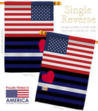 US Leather Pride - Support Inspirational Vertical Impressions Decorative Flags HG148038 Made In USA