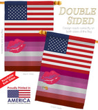 US Lipstick lesbian - Support Inspirational Vertical Impressions Decorative Flags HG148039 Made In USA