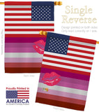 US Lipstick lesbian - Support Inspirational Vertical Impressions Decorative Flags HG148039 Made In USA