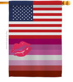 US Lipstick lesbian - Support Inspirational Vertical Impressions Decorative Flags HG148039 Made In USA