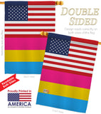 US Pansexual pride - Support Inspirational Vertical Impressions Decorative Flags HG148043 Made In USA