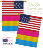 US Pansexual pride - Support Inspirational Vertical Impressions Decorative Flags HG148043 Made In USA