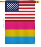 US Pansexual pride - Support Inspirational Vertical Impressions Decorative Flags HG148043 Made In USA