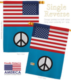 US Peace - Support Inspirational Vertical Impressions Decorative Flags HG148051 Made In USA