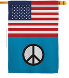 US Peace - Support Inspirational Vertical Impressions Decorative Flags HG148051 Made In USA