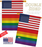 US Rainbow - Support Inspirational Vertical Impressions Decorative Flags HG148052 Made In USA