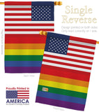 US Rainbow - Support Inspirational Vertical Impressions Decorative Flags HG148052 Made In USA