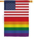 US Rainbow - Support Inspirational Vertical Impressions Decorative Flags HG148052 Made In USA