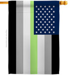 US Agender Pride - Support Inspirational Vertical Impressions Decorative Flags HG148643 Made In USA