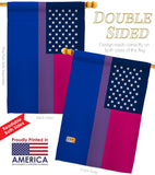 US Bisexual - Support Inspirational Vertical Impressions Decorative Flags HG148647 Made In USA