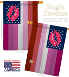 US Lipstick lesbian - Support Inspirational Vertical Impressions Decorative Flags HG148655 Made In USA