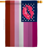 US Lipstick lesbian - Support Inspirational Vertical Impressions Decorative Flags HG148655 Made In USA