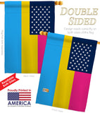 US Pansexual pride - Support Inspirational Vertical Impressions Decorative Flags HG148658 Made In USA