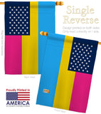 US Pansexual pride - Support Inspirational Vertical Impressions Decorative Flags HG148658 Made In USA