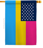 US Pansexual pride - Support Inspirational Vertical Impressions Decorative Flags HG148658 Made In USA