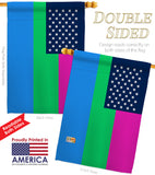 US Polysexuality - Support Inspirational Vertical Impressions Decorative Flags HG148660 Made In USA