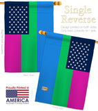 US Polysexuality - Support Inspirational Vertical Impressions Decorative Flags HG148660 Made In USA